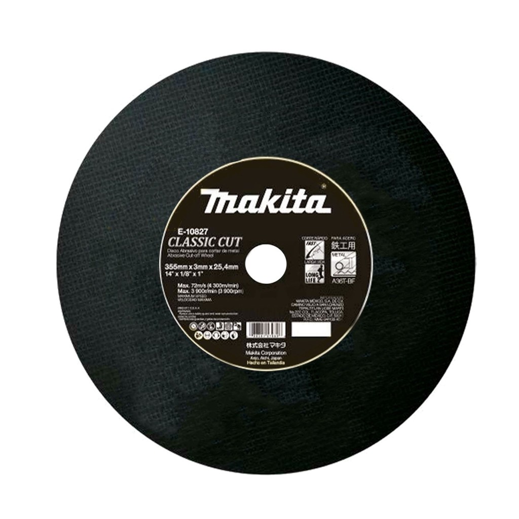 [MAKE-1082725KIT] Disco Abrasivo Corte Metal 14" Juego de 25 piezas (Negro)