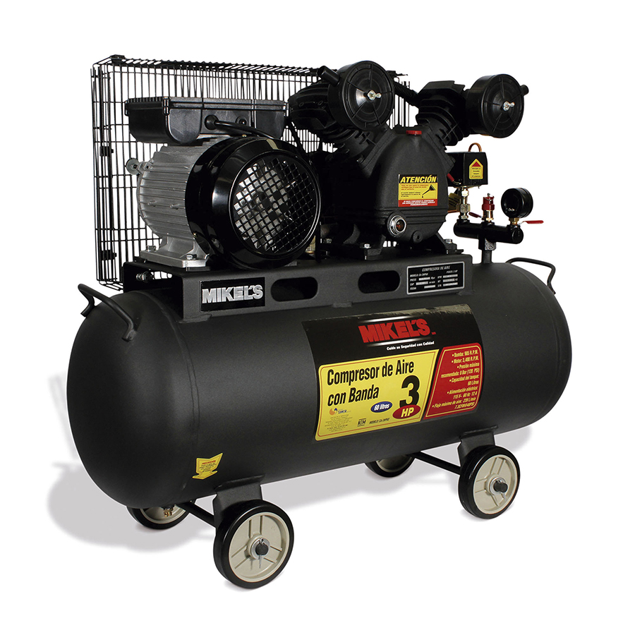 [MIK-CA-3HP60] Compresor De Aire 3 Hp Con Banda (60 Litros)
