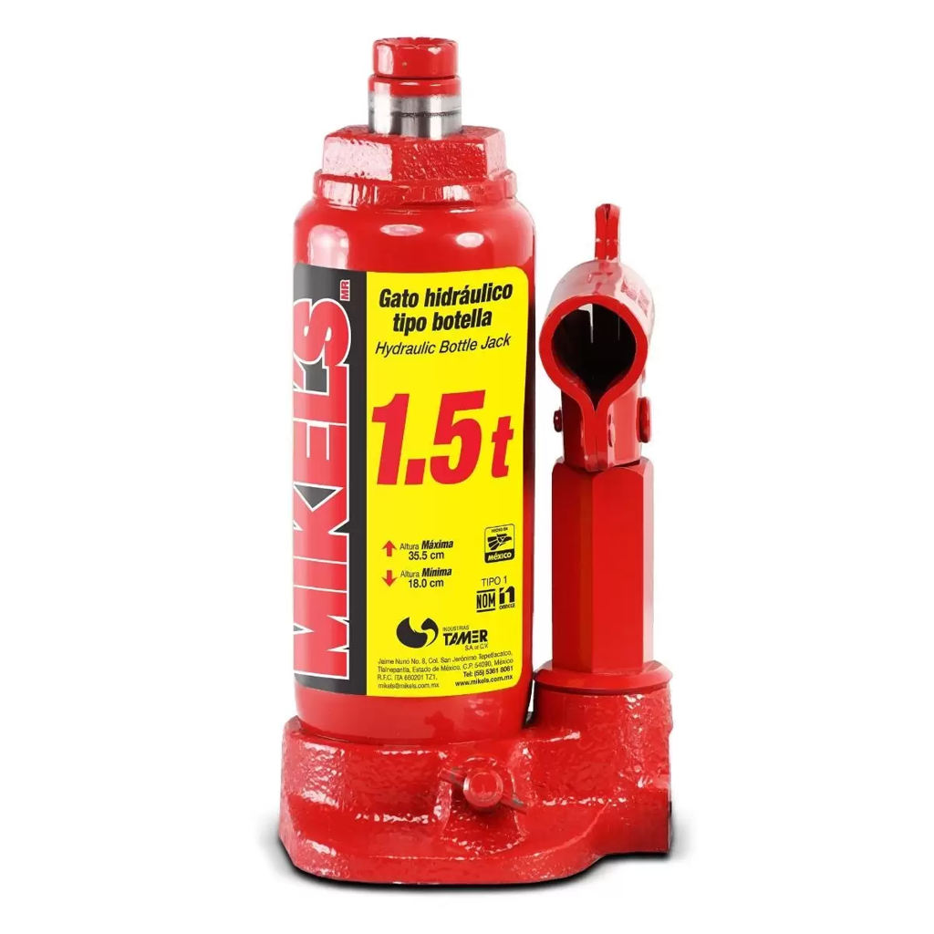 [MIK-GH-1.5] Gato de Botella Hidráulico 1.5 Toneladas Tornillo De Extensión