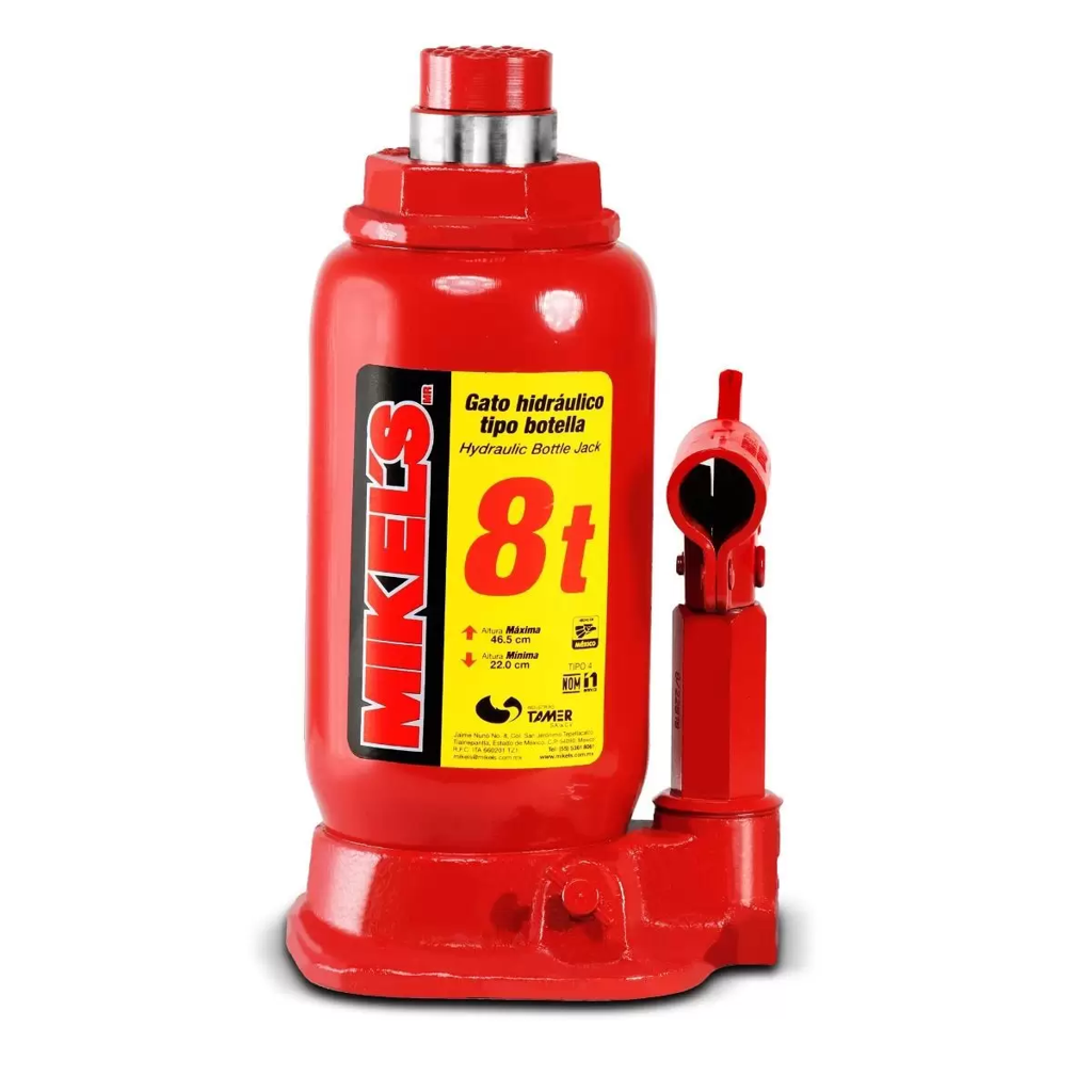 [MIK-GH-8] Gato Hidráulico De Botella Con Tornillo De Extensión 8 Ton MIKELS GH-8