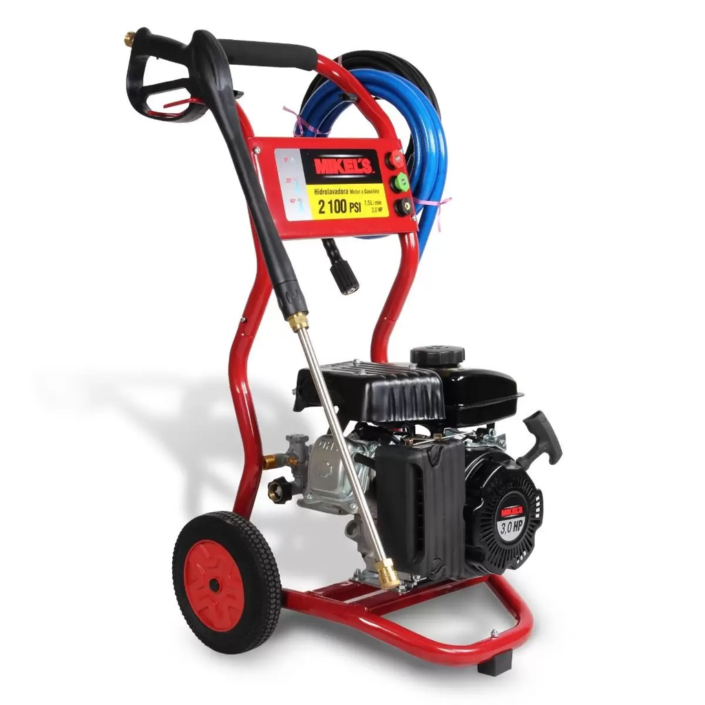 [MIK-HAG-2100] Hidrolavadora De Alta Presión Gasolina Motor 4 T 2,000 Psi  3 Hp MIKELS HAG-2100