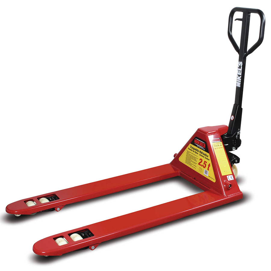 [MIK-TMK-2.5NT] Patin Hidráulico Traspaleta Ruedas Nylon Sistema Tándem 2.5 Ton