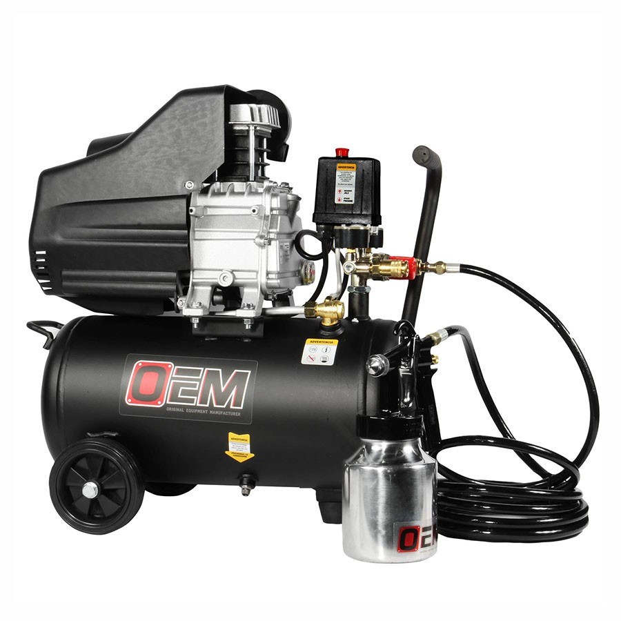 [OEM-KNOEM-3] Compresor Direct Drive 25 L 2.5 Hp 120 V + pistola + manguera