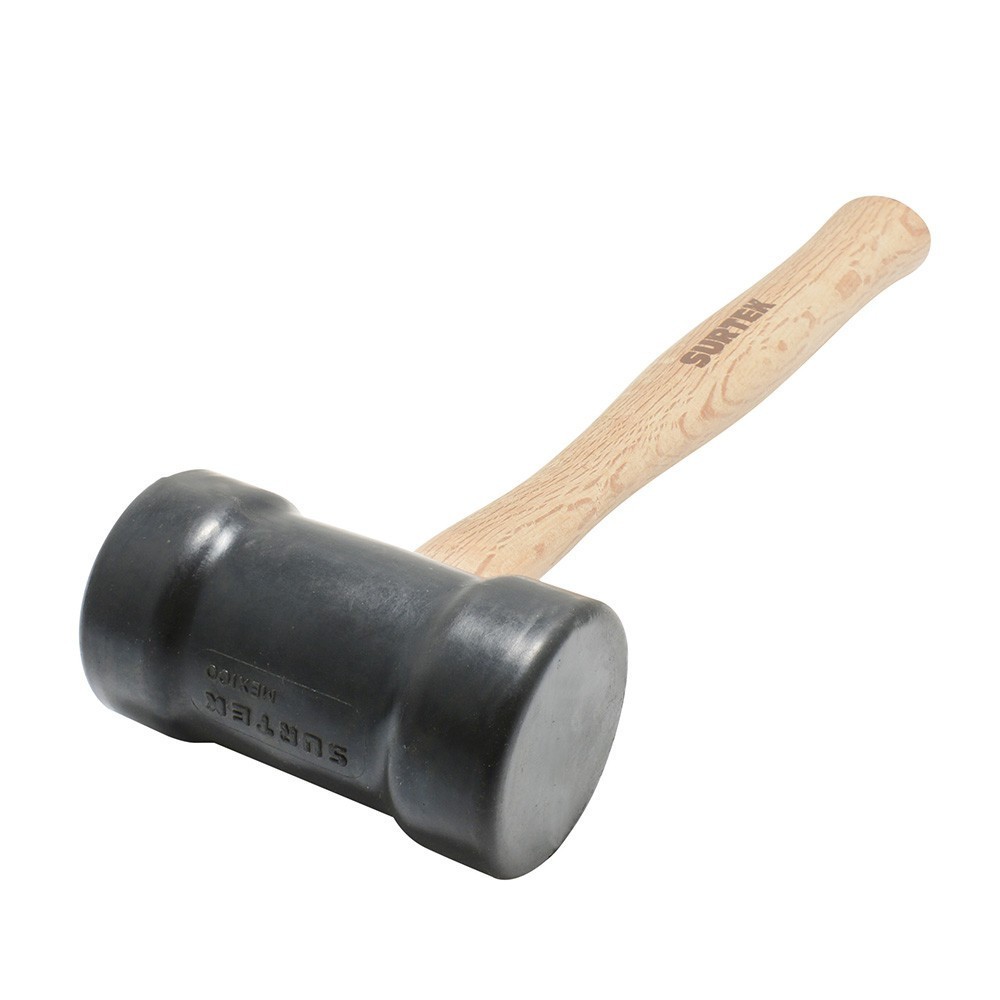 [SUR-600] Mazo con cabeza de hule negro con mango de madera de 16" 22 oz Surtek 600