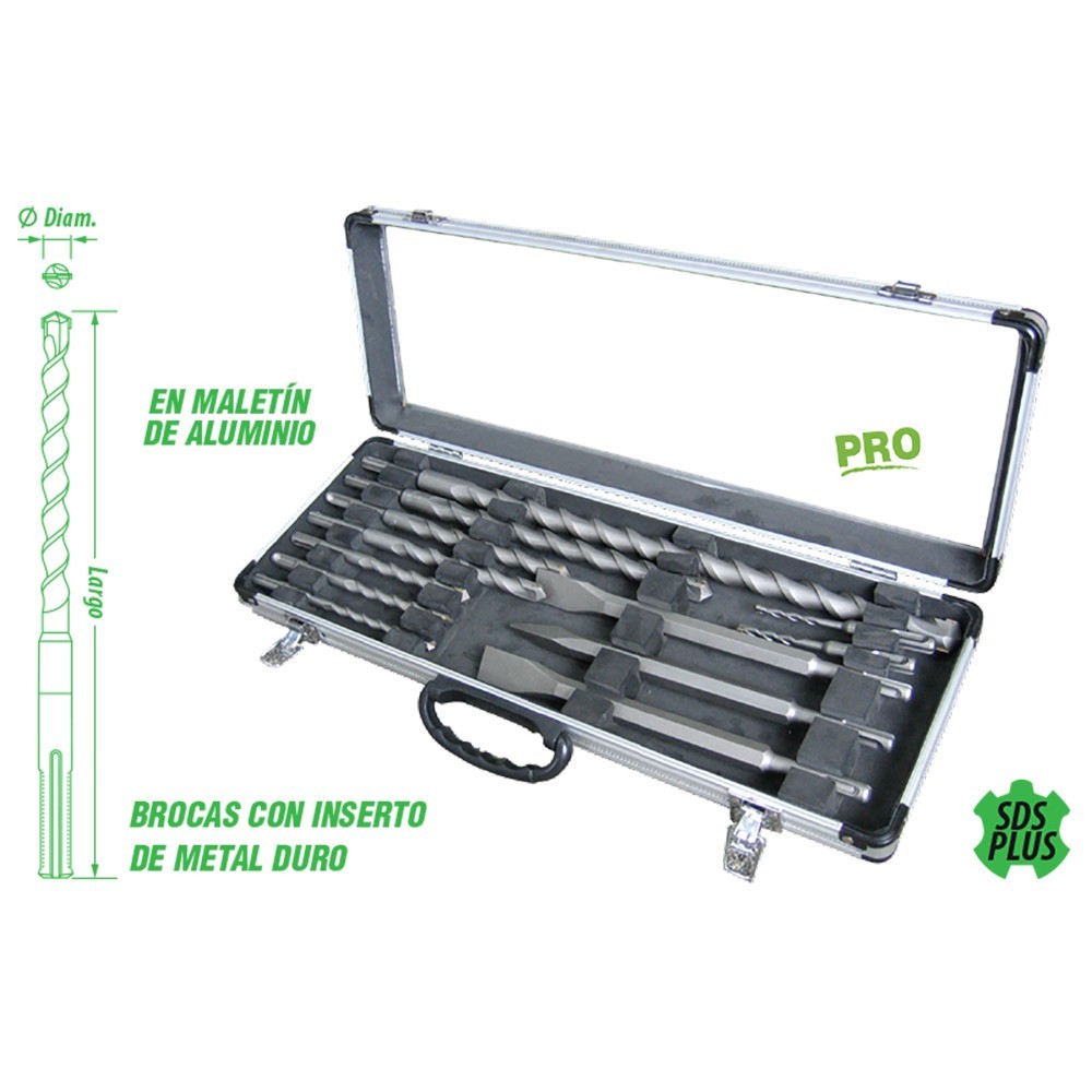 [SYN-BP812K] Brocas y Cinceles SDS Plus Set de 12 pzs