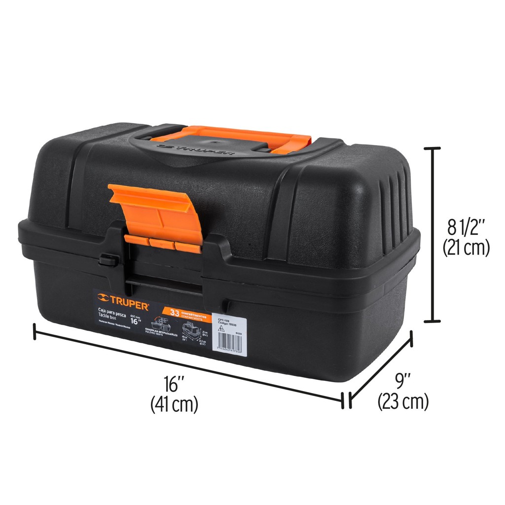 [TRUP-10539] Caja para pesca, 16", Truper 10539