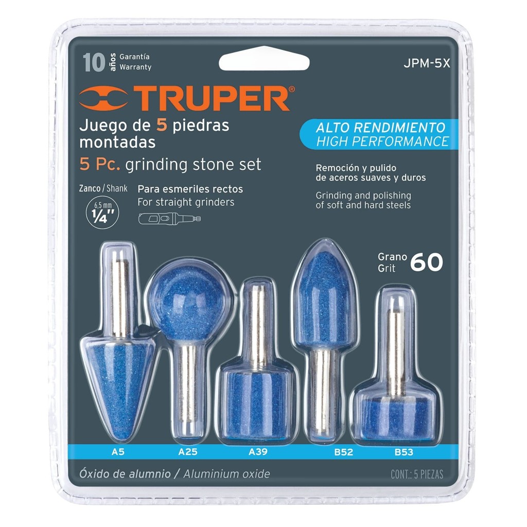 [TRUP-12444] Piedras Para Montar 5 Piezas Alto Rendimiento Truper 12444