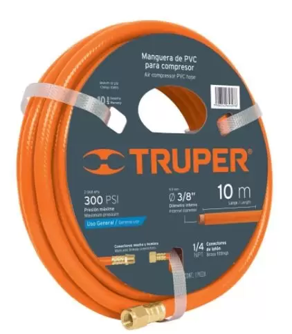 [TRUP-19014] Manguera de PVC para compresor, 10 m x 1/4", Truper 19014