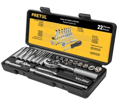 [TRUP-23981] Autocle Cuadro 1/4" 22 Piezas Standard Pretul 23981