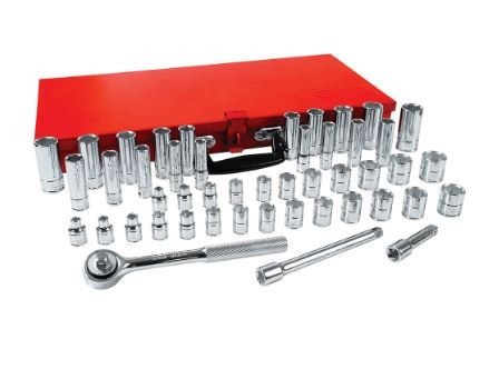 [URR-5200B] Juego de dados y accesorios cuadro de 3/8" combinado 48 piezas Urrea 5200B
