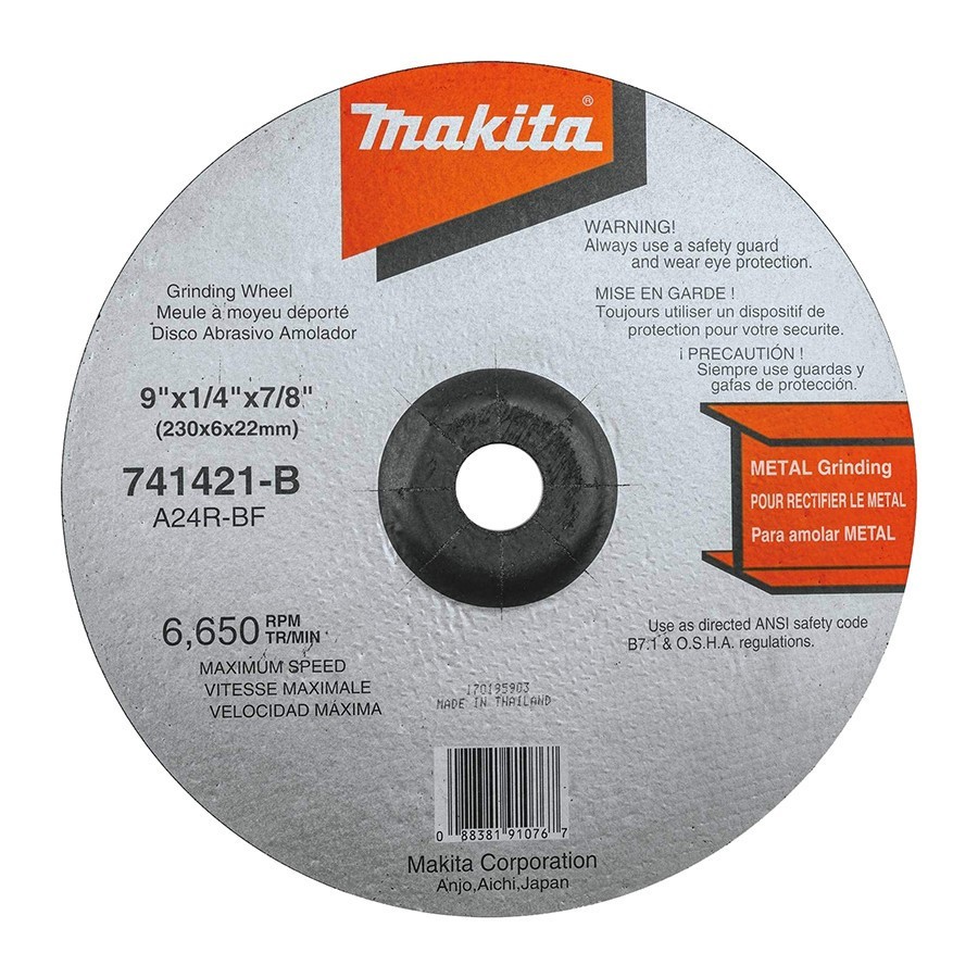[741421B] Disco Abrasivo 9" x 1/4" x 7/8