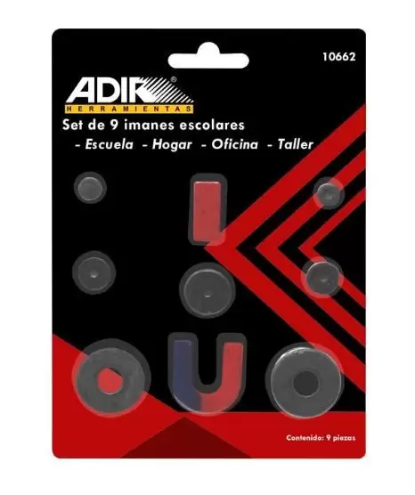 [ADIR10662] Imanes 9 pzas set  escolares