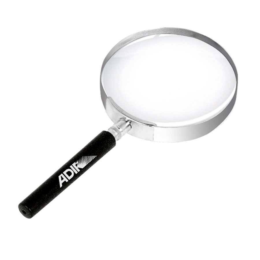 [ADIR173] Lupa De Cristal Con Aro Metalico 4"