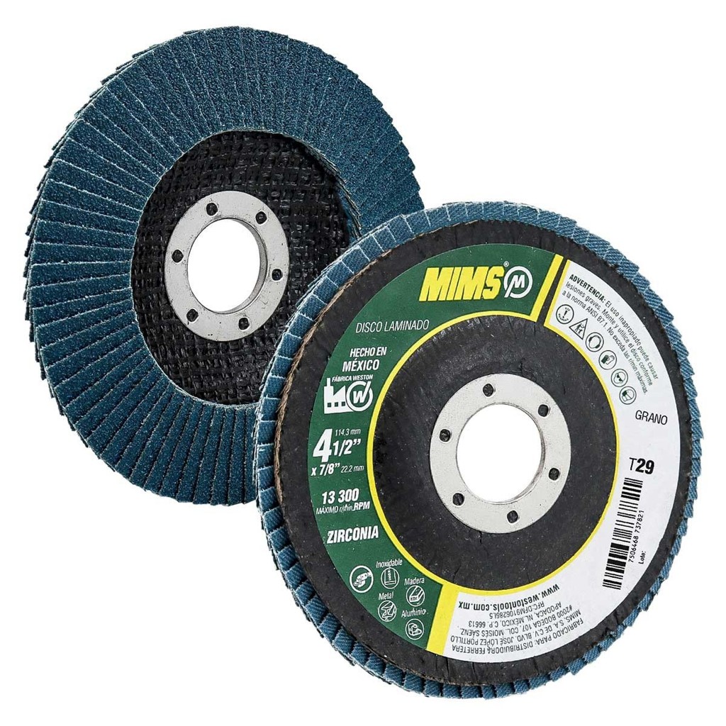 [WEST-Z20397] Disco Laminado Zirconia 4-1/2 X 7/8 Weston Z20397