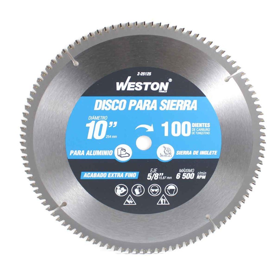 [WEST-Z25125] DISCO PARA SIERRA CIRCULAR P/ALUMINIO 10'' X 5/8'' 100DT WEST-Z25125