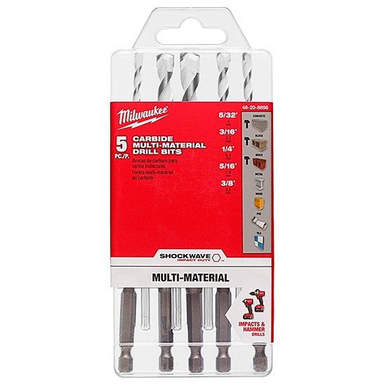 [AMIL48208898] Brocas de Carburo Shockwave para Materiales Múltiples set 5 pzas