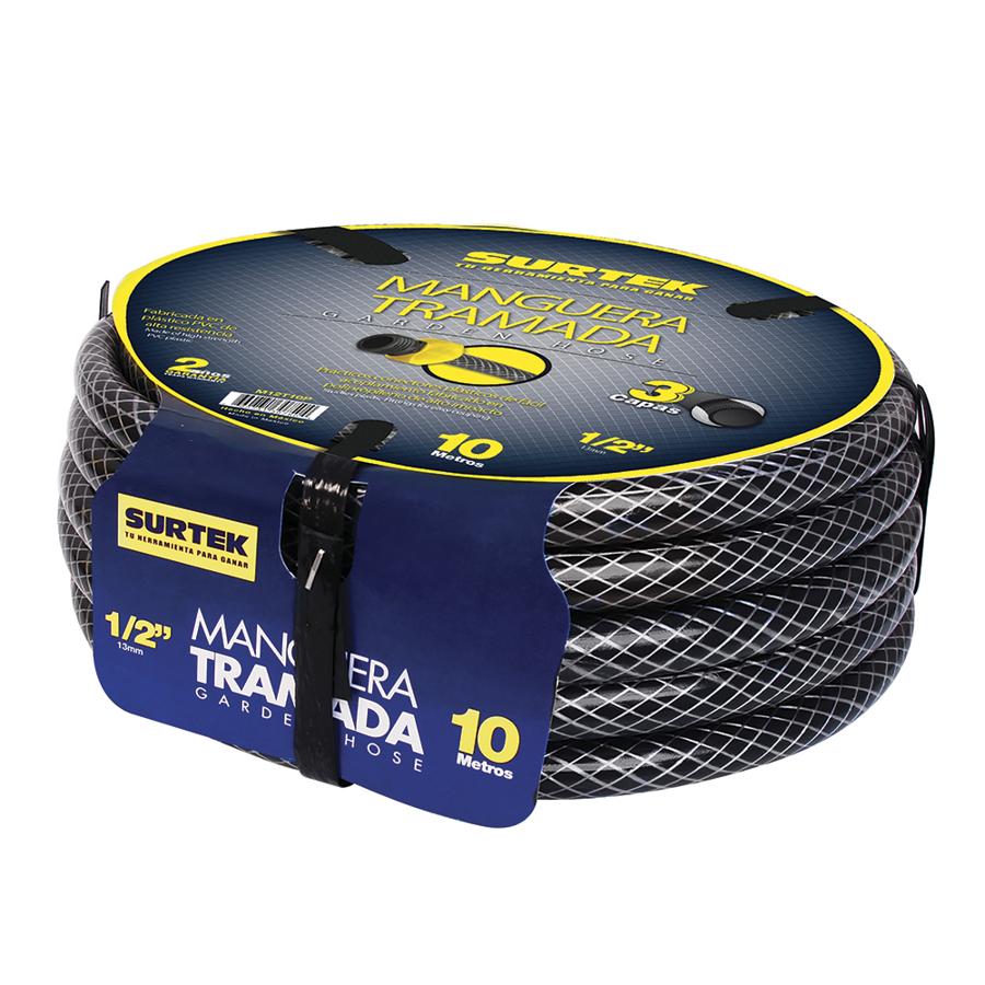 [SUR-M12T15P] Manguera trama gris 1/2" 15m