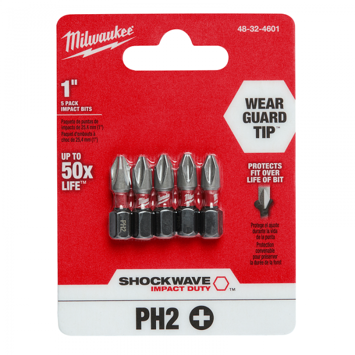 [AMIL48324601] Puntas magnéticas phillips #2 x 1" 5 piezas