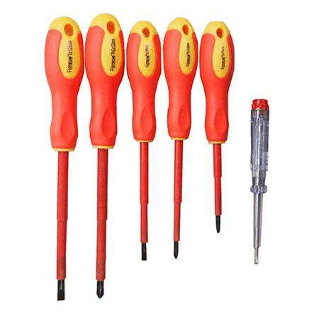 [HP244105] Desarmadores 6 Piezas. Mango Aislante Y Punta Magnética