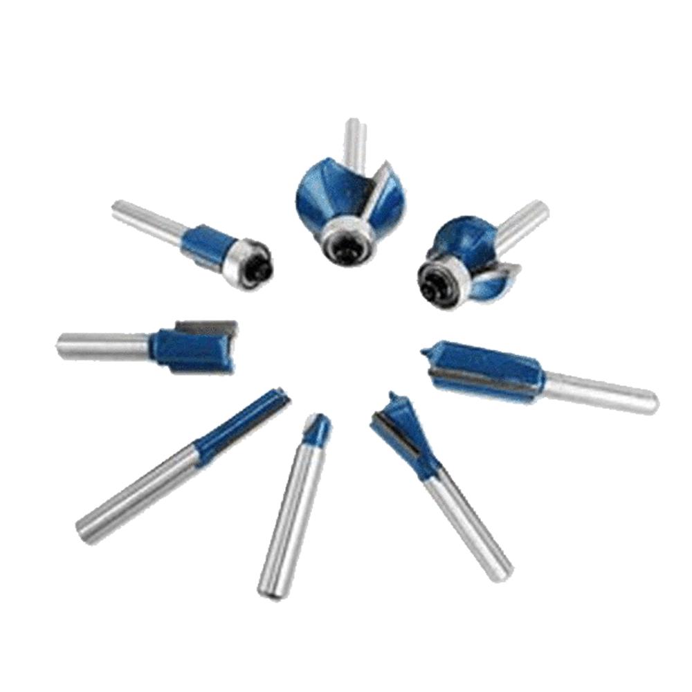 [RIG10107A] Brocas Para Router 8 Pzas. Para Tablero Con Balero