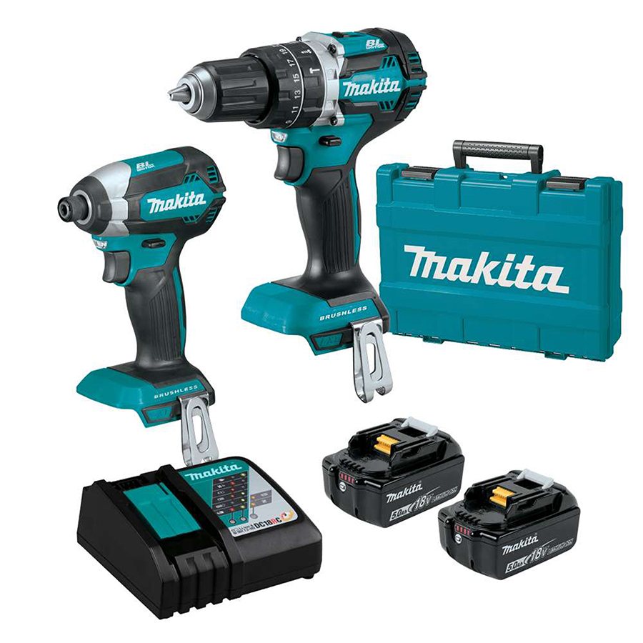 [MAKDLX2180TX] Combo Rotomartillo 1/2" + Atornillador de Impacto 1/4"