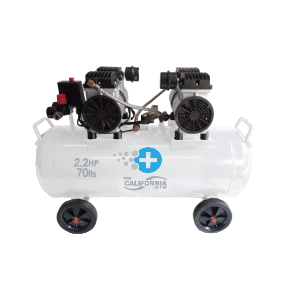 [CALEWS70] Compresor Silencioso 70 Litros 2.2 Hp 1 Etapa Libre De Aceite
