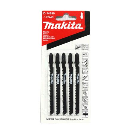 [D34908] Segueta 5 Piezas Tipo "T" Hss 51Mm Recto (B22) T11 Para Caladora