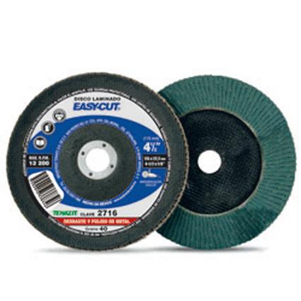 [AUS2716] Disco Laminado Para Lijar Fino 4-1/2" Grano 40 Easy Cut Azul