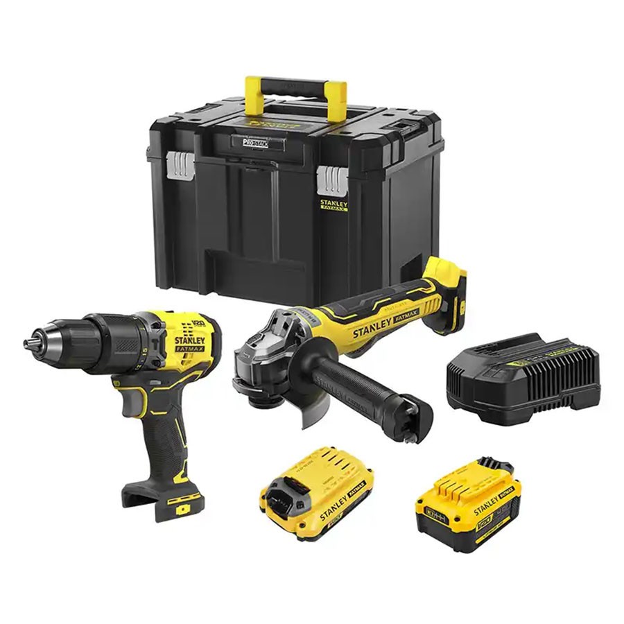 [SBDG280D1M1T-B3] Combo Rotomartillo + Esmeriladora 20 V BL FATMAX + 2 baterías SBDG280D1M1T-B3