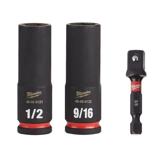 [AMIL49664417] Dados de Impacto 3/8" set 2 Piezas + 1 adaptador