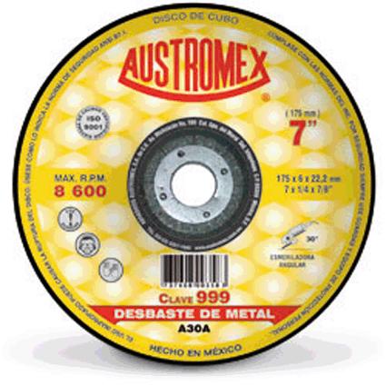 [AUS999] Disco P/Desbaste Metal 7" X 1/4" X 7/8" Uso General