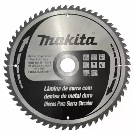 [B19249] Disco Sierra Circular 10" X 1 3/16" X 60 Dientes