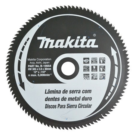 [B19548] Disco P/Sierra Circular 12" X 1 3/16" X 48D. C/REDUCTOR 1".5/8