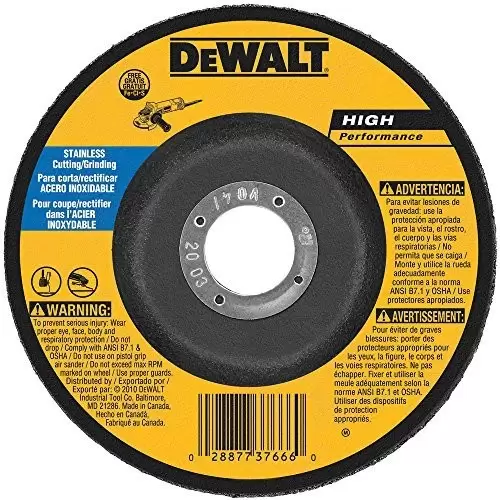 [DW8456] Disco De Desbaste 7" X 1/4" X 5/8" C/Adapatdor N.R.