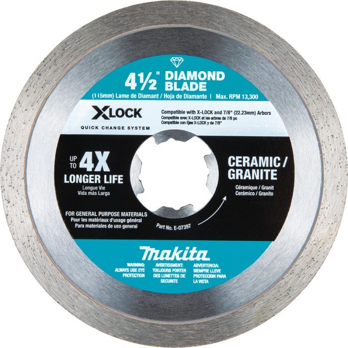 [E07397] Disco de Diamante Rin Continuo 4.1/2"x7/8" xlock para ceramica